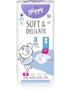 BELLA Baby Happy Soft&Delicate plenice za enkratno uporabo s kanalčki Midi 5-9 kg 50 kos