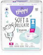 BELLA Baby Happy Soft&Delicate plenice za enkratno uporabo s kanalčki Newborn 2-5 kg 82 kos