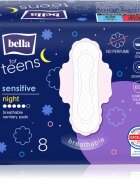 BELLA For Teens Sensitive Night vložki za noč 8 kos