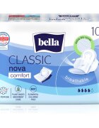 BELLA Nova Classic Comfort menstrualni vložki s krilci 10 kos