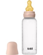 BIBS Anti-Colic Baby Bottle Latex antikolična steklenička s cucljem iz naravnega kavčuka Blush 1 kos