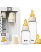 BIBS Anti-Colic Baby Bottle Set antikolična steklenička s cucljem iz naravnega kavčuka Ivory