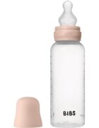 BIBS Anti-Colic Baby Bottle Silicone antikolična steklenička s silikonskim cucljem Blush 1 kos