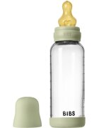 BIBS Baby Glass Bottle Round Latex antikolična steklenička Sage 1 kos