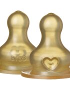BIBS Baby Glass Bottle Rubber Nipple cucelj za stekleničko Fast Flow 2 kos