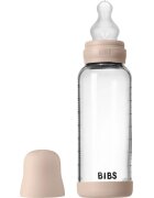 BIBS Baby Glass Bottle Silicone antikolična steklenička s silikonskim ustnikom Blush 1 kos