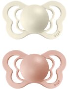 BIBS Couture Natural Rubber Size 2: 6+ months duda Ivory / Blush 2 kos