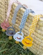 BIBS Paci Braid držalo za dudo Cloud / Iron 1 kos