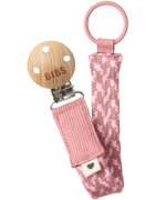 BIBS Paci Braid držalo za dudo Dusty Pink / Baby Pink 1 kos