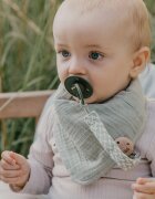 BIBS Paci Braid držalo za dudo Sage / Ivory 1 kos