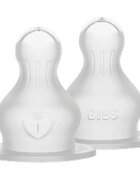 BIBS Silicone Bottle Nipple cucelj za stekleničko Medium Flow 2 kos