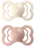 BIBS Supreme Natural Rubber Size 1: 0+ months duda Ivory / Blush 2 kos