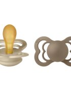 BIBS Supreme Natural Rubber Size 2: 6+ months duda Vanilla / Dark Oak 2 kos