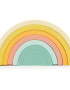 Bieco Silicone Rainbow mavrična zlaganka 12 m+ Tropical Vibes 6 kos