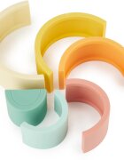 Bieco Silicone Rainbow mavrična zlaganka 12 m+ Tropical Vibes 6 kos
