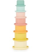Bieco Silicone Stacking Cups Tropical Vibes zložljivi lončki 12 m+ 7 kos