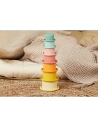 Bieco Silicone Stacking Cups Tropical Vibes zložljivi lončki 12 m+ 7 kos