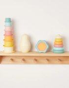 Bieco Silicone Stacking Cups Tropical Vibes zložljivi lončki 12 m+ 7 kos