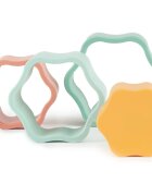 Bieco Silicone Stacking Tower Flower aktivnostna igrača 12 m+ Tropical Vibes 4 kos