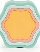 Bieco Silicone Stacking Tower Flower aktivnostna igrača 12 m+ Tropical Vibes 4 kos