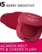 Bourjois Macaron Melt Lip & Cheek Flush rdečilo 2 v 1 odtenek 05 Berry Smoothy 5 g