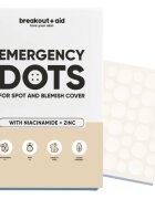 breakout + aid Emergency Dots For Spots and Blemishes lokalna nega proti aknam z niacinamidom in cinkom 72 kos