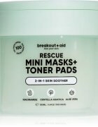 breakout + aid Mini Masks+Toner Pads Rescue tonizirajoče blazinice za pomiritev kože 100 kos