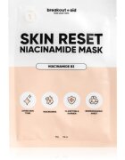 breakout + aid Skin Reset Niacinamide Mask maska iz platna z niacinamidom 34 g