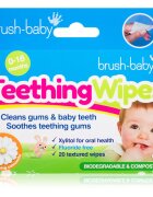 Brush Baby Applemint robčki za zobe za otroke 20 kos