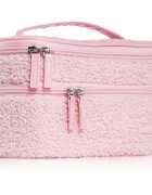 BrushArt Accessories Double-layered fluffy make-up bag torbica z dvema predeloma Light pink 1 kos
