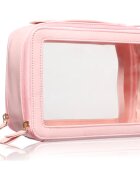BrushArt Accessories Transparent make-up case kozmetični kovček Pink 1 kos