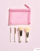BrushArt Basic On-the-go Glam mini make-up brush set potovalni set čopičev s torbico mini