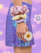 BrushArt Daisy Dreams Satin Scrunchies Set elastike za lase 3 kos