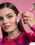 BrushArt Double Duty Blush & Powder brush čopič za rdečilo in puder obojestranski 1 kos
