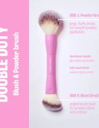 BrushArt Double Duty Blush & Powder brush čopič za rdečilo in puder obojestranski 1 kos