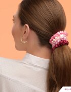BrushArt Gift for You Slim satin scrunchie set elastike za lase Pink & Red