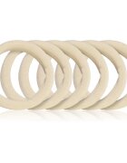 BrushArt Hair Band elastike za lase Beige 6 kos