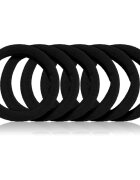 BrushArt Hair Band elastike za lase Black 6 kos
