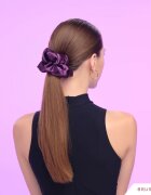 BrushArt Hair Large satin scrunchie set elastike za lase Pink & Violet