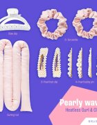 BrushArt Hair Pearly Waves Heatless Curl & Clip set set za kodranje las