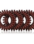 BrushArt Hair Rings elastike za lase Brown 4 kos