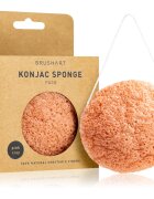 BrushArt Home Salon Konjac sponge nežna eksfoliacijska gobica za obraz Pink Clay 5 g