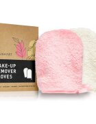 BrushArt Home Salon Make-up remover gloves rokavice za odstranjevanje ličil PINK CREAM 2 kos