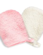 BrushArt Home Salon Make-up remover gloves rokavice za odstranjevanje ličil PINK CREAM 2 kos