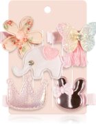 BrushArt KIDS Elephant hair clip set sponke za lase Elephant 5 kos