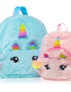 BrushArt KIDS Fluffy unicorn backpack Small otroški nahrbtnik Pink (20 x 23 cm) 1 kos