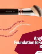BrushArt Professional B11 Angled foundation brush čopič za make-up B11 1 kos