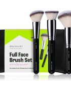 BrushArt Professional Full Face brush set with makeup pouch Set čopičev s torbico Black