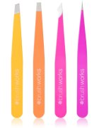 Brushworks Combination Tweezer Set set pincet za obrvi vrsta Brights 4 kos