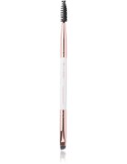 Brushworks Double Ended Brow Brush čopič za oblikovanje obrvi s krtačko 1 kos
